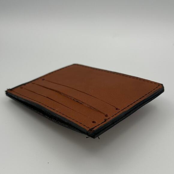 Minimalist Oaxaca Mexico Handmade Real Leather Card Wallet - Picture 1 of 6